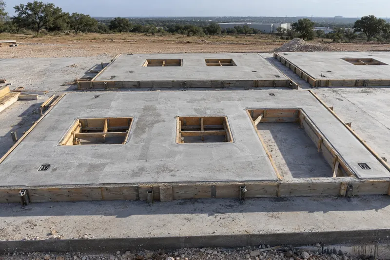Commercial Concrete in Lacy-Lakeview, TX, example photo: tilt-wall panels formed and poured flat on the building slab