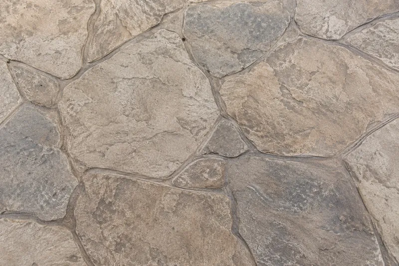 Stamped Concrete in Hallsburg, TX, example photo: stamped concrete in a random stone pattern